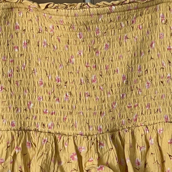American Eagle Ditsy Floral Smocked Tiered Mini Dress size Large Summer Cottage - Picture 6 of 13